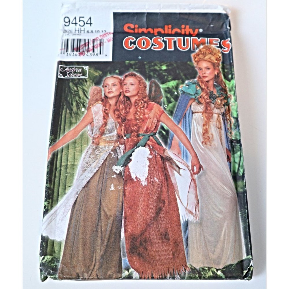 Simplicity 9454 Sewing Pattern Misses Fairy Costume Adult Woman Sizes 6 8 10 12